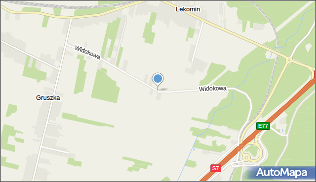 Lekomin, Widokowa, mapa Lekomin