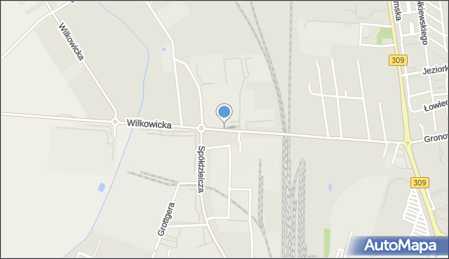 Leszno, Wilkowicka, mapa Leszno