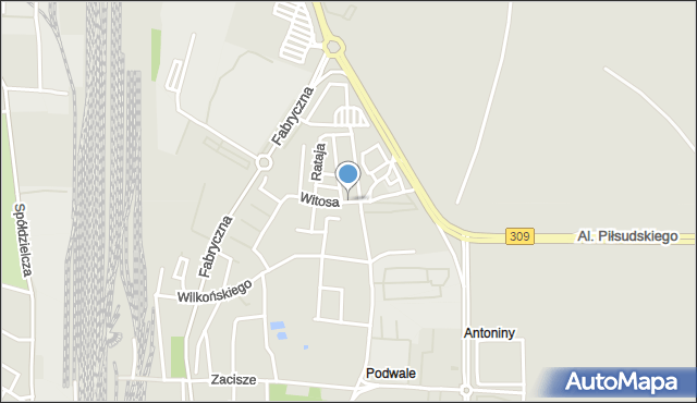 Leszno, Witosa Wincentego, mapa Leszno