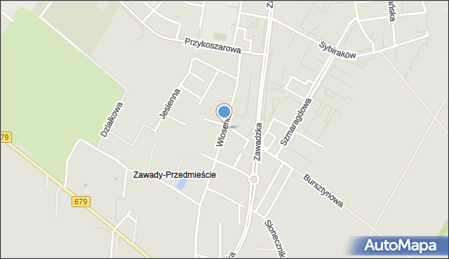 Łomża, Wiosenna, mapa Łomży