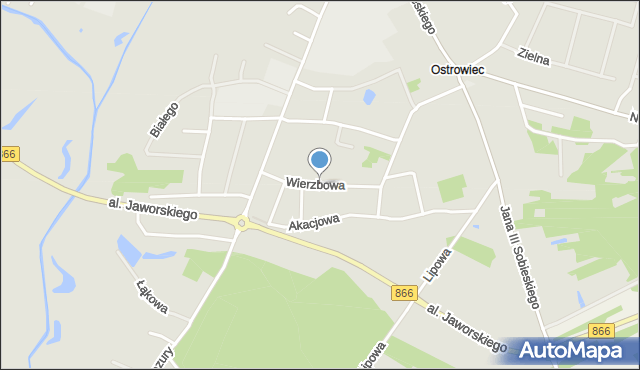 Lubaczów, Wierzbowa, mapa Lubaczów