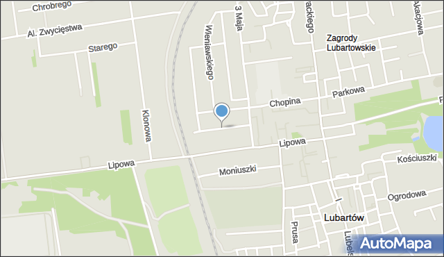Lubartów, Wiśniowa, mapa Lubartów