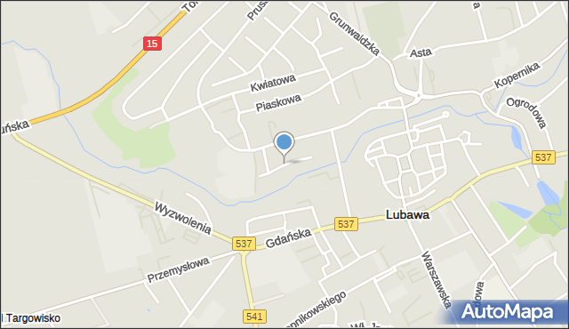 Lubawa, Witosa Wincentego, mapa Lubawa