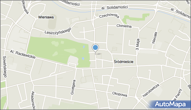 Lublin, Wieniawska, mapa Lublina