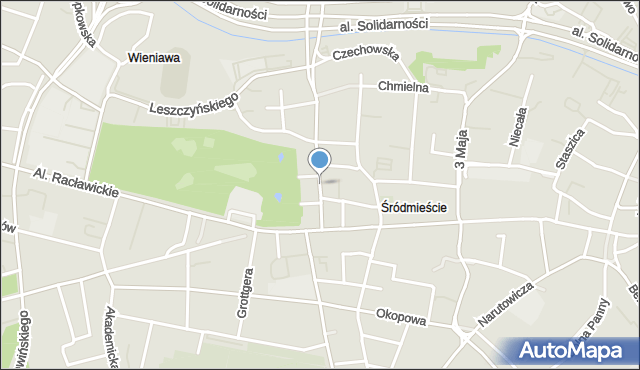 Lublin, Wieniawska, mapa Lublina