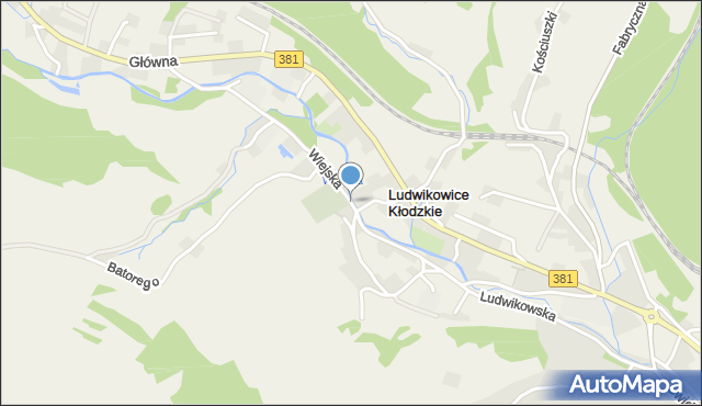 Ludwikowice Kłodzkie, Wiejska, mapa Ludwikowice Kłodzkie