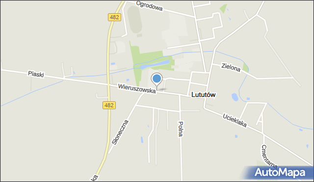 Lututów, Wieruszowska, mapa Lututów