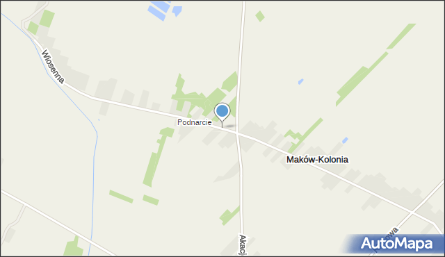 Maków-Kolonia, Wiosenna, mapa Maków-Kolonia