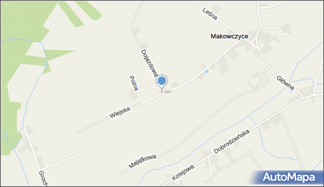 Makowczyce, Wiejska, mapa Makowczyce