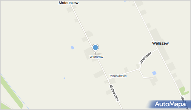 Mateuszew, Wiktorów, mapa Mateuszew