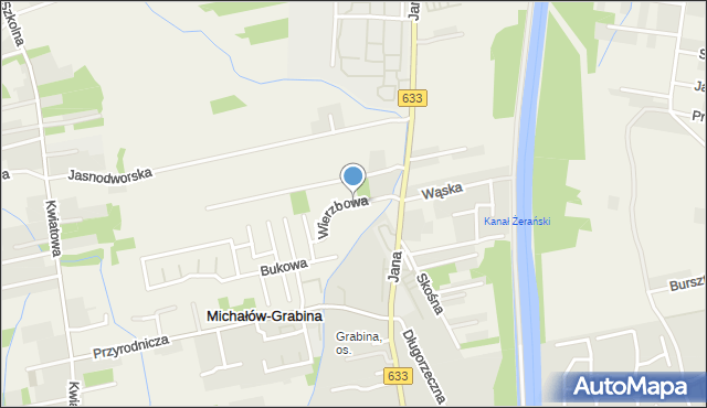 Michałów-Grabina, Wierzbowa, mapa Michałów-Grabina