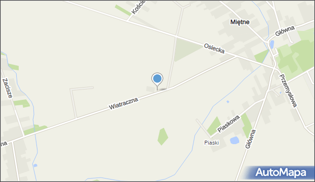 Miętne, Wiatraczna, mapa Miętne