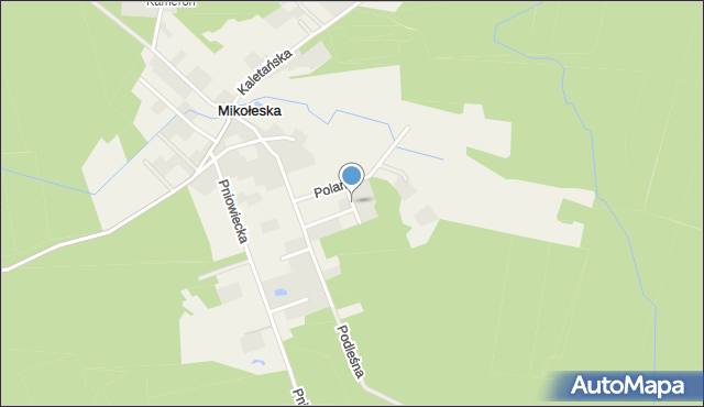 Mikołeska, Wiosenna, mapa Mikołeska