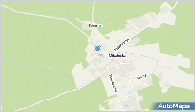 Mikołeska, Wiśniowa, mapa Mikołeska