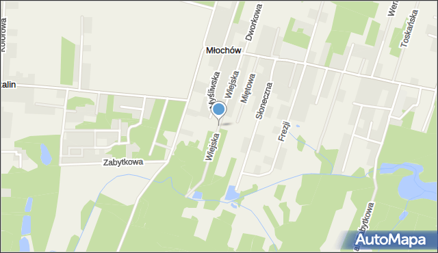 Młochów, Wiejska, mapa Młochów