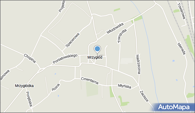 Myszków, Witosa Wincentego, mapa Myszków