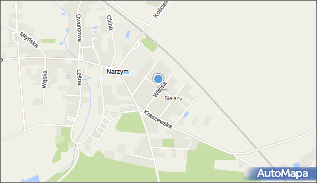 Narzym, Witosa Wincentego, mapa Narzym