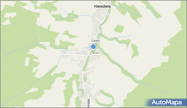 Nieledwia, Witosów, mapa Nieledwia