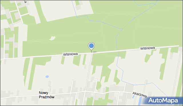 Nowy Prażmów, Wiśniowa, mapa Nowy Prażmów
