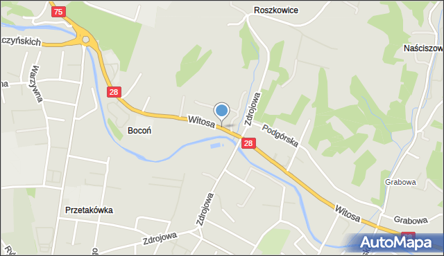 Nowy Sącz, Witosa Wincentego, mapa Nowego Sącza