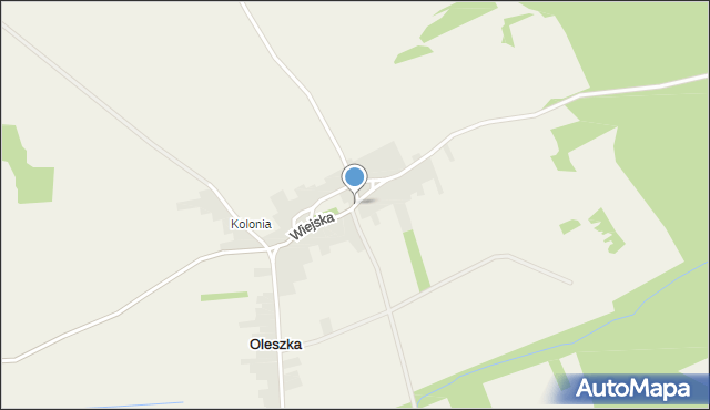 Oleszka, Wiejska, mapa Oleszka