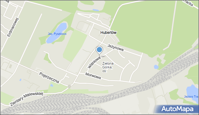 Olsztyn, Wiśniowa, mapa Olsztyna