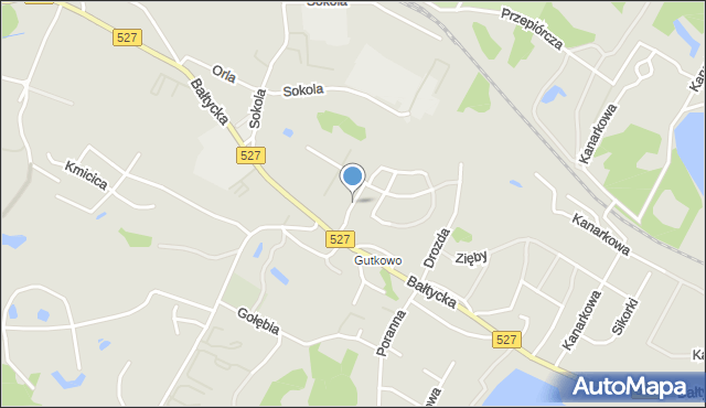 Olsztyn, Wilgi, mapa Olsztyna