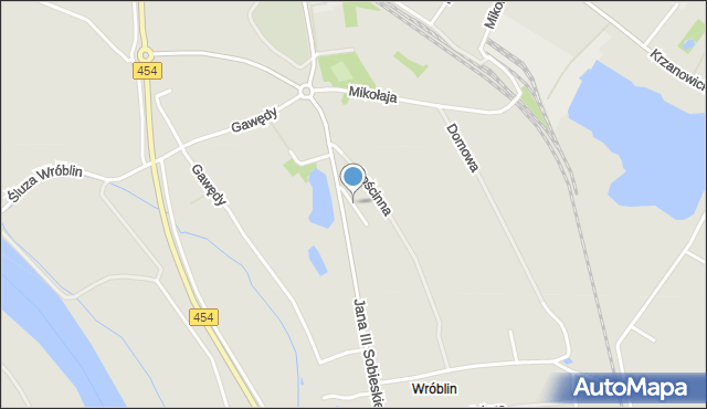 Opole, Wiankowa, mapa Opola