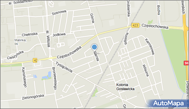 Opole, Wilcza, mapa Opola
