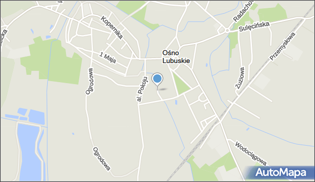 Ośno Lubuskie, Witosa Wincentego, mapa Ośno Lubuskie