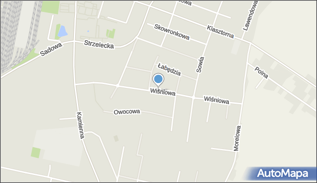 Ostrów Wielkopolski, Wiśniowa, mapa Ostrów Wielkopolski