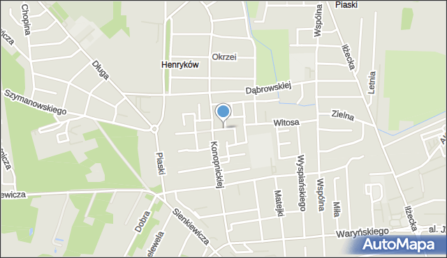 Ostrowiec Świętokrzyski, Witkiewicza Stanisława Ignacego, mapa Ostrowiec Świętokrzyski