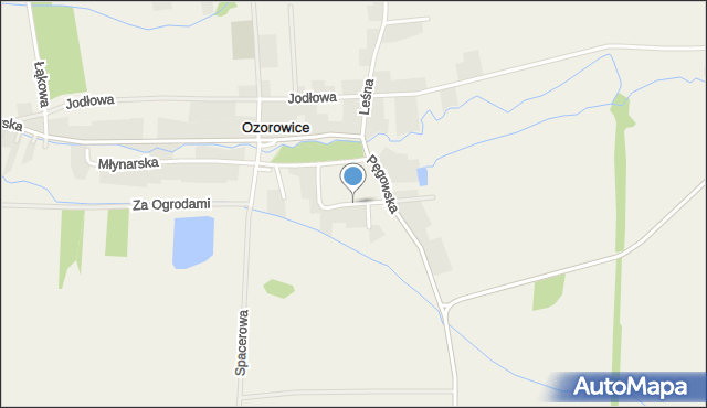 Ozorowice, Wiśniowa, mapa Ozorowice