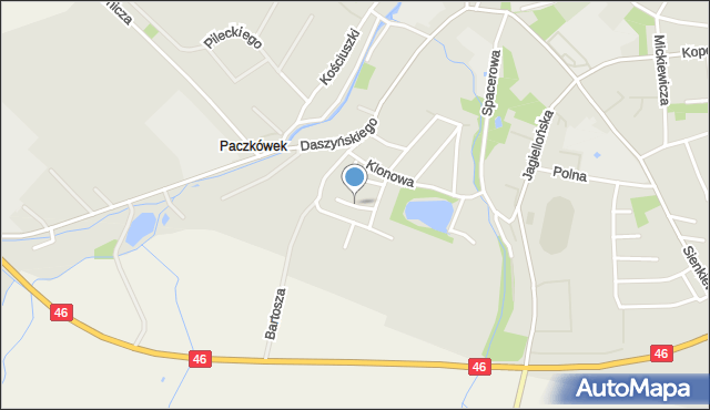 Paczków powiat nyski, Widokowa, mapa Paczków powiat nyski