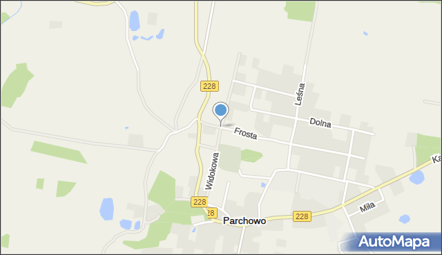 Parchowo powiat bytowski, Widokowa, mapa Parchowo powiat bytowski