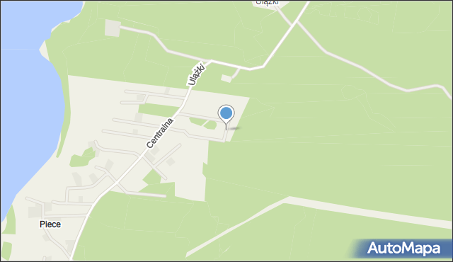 Piece gmina Szczytno, Wilcza, mapa Piece gmina Szczytno