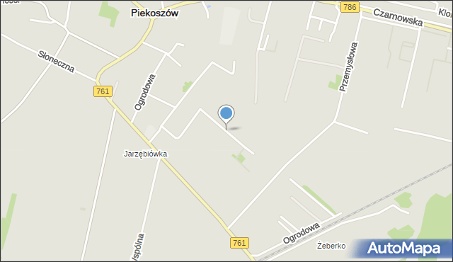 Piekoszów, Widokowa, mapa Piekoszów