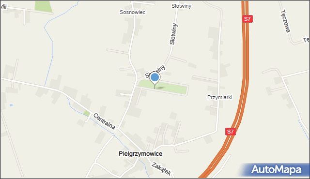 Pielgrzymowice gmina Michałowice, Wierzbowa, mapa Pielgrzymowice gmina Michałowice