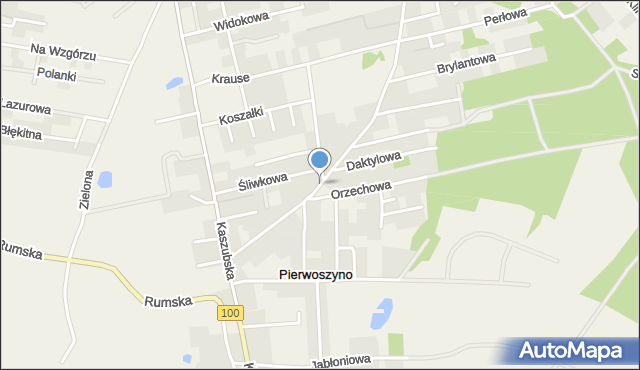 Pierwoszyno, Wiśniowa, mapa Pierwoszyno