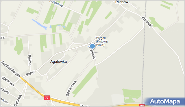 Pilchów, Widok, mapa Pilchów