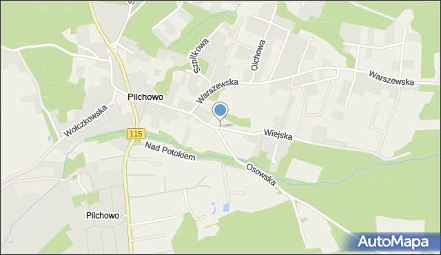 Pilchowo, Wiejska, mapa Pilchowo