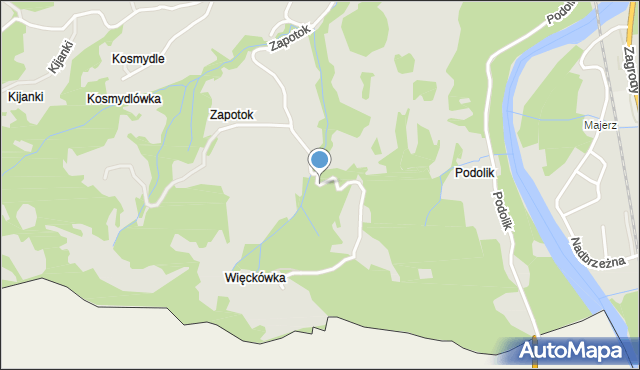 Piwniczna-Zdrój, Więckówka, mapa Piwniczna-Zdrój