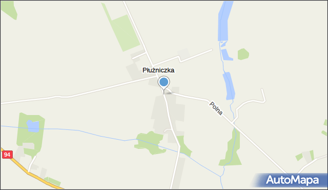 Płużniczka, Wiejska, mapa Płużniczka