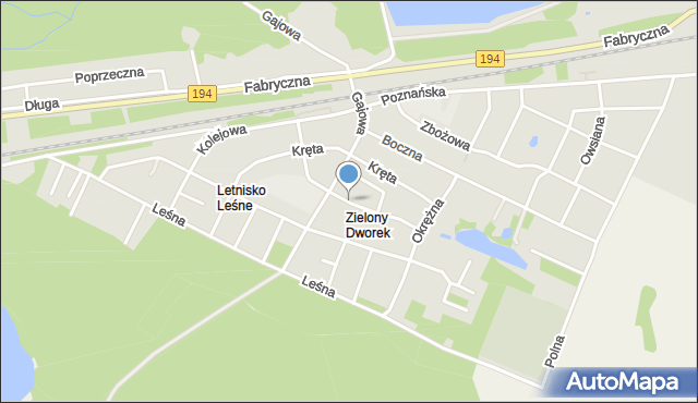 Pobiedziska, Wierzbowa, mapa Pobiedziska