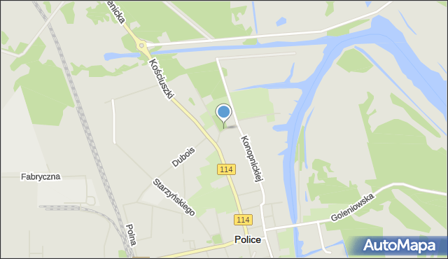 Police, Wiejska, mapa Police