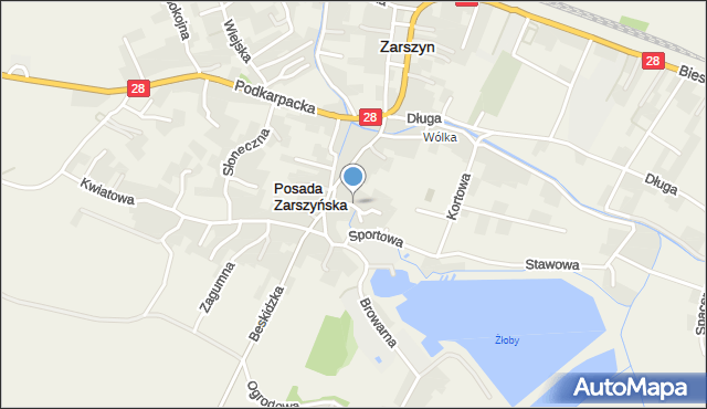 Posada Zarszyńska, Wierzbowa, mapa Posada Zarszyńska