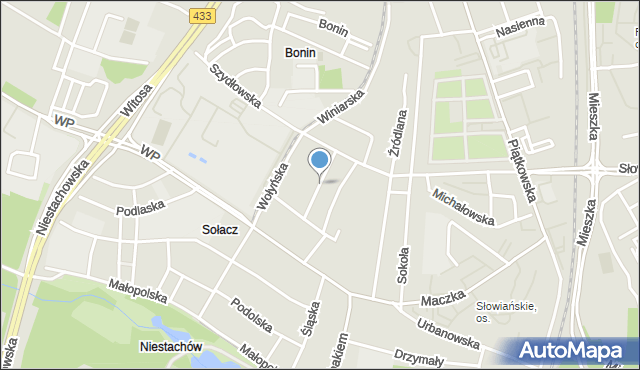 Poznań, Wiece, mapa Poznania