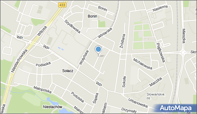 Poznań, Wiece, mapa Poznania