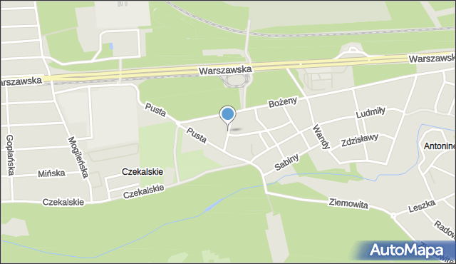 Poznań, Wiesławy, mapa Poznania