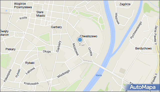 Poznań, Wierzbowa, mapa Poznania